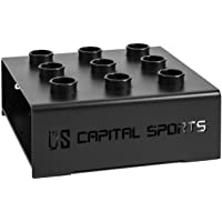 Capital Sports Mountar Soporte de Barras Bar Holder Negro Acero (Almacenaje de Barras de Peso- Capacidad 9X bara…